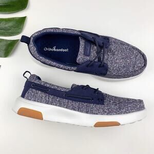 OrthoComfort Casual Sneakers Boat Deck Shoes Lace Up Blue Comfort Men's 42 US 9